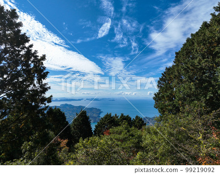 愛媛縣宇和島市，從高森山山頂眺望 99219092