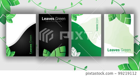 Cover Design Leaves Green Company Business, care for the environment concept 99219112