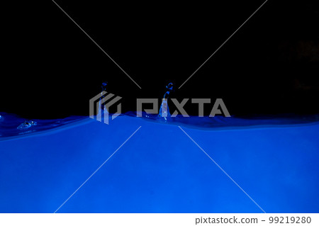 Water Surface Splash and bubbles . on white background. 99219280