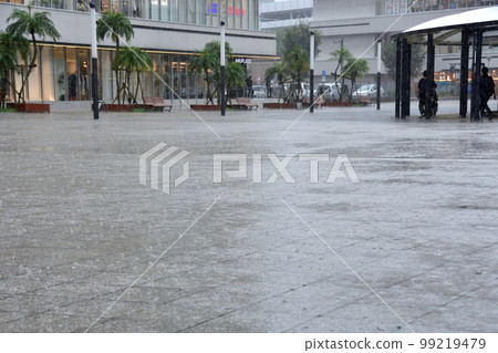Rainy Miyazaki city scenery 99219479