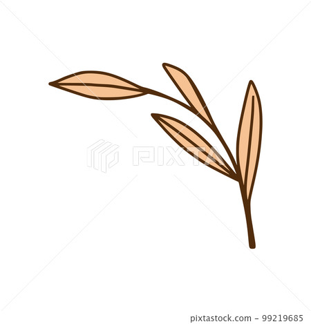 branch with leafs nature ecology icon 99219685