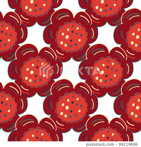 Seamless pattern with doodle flowers. Seamless pattern with doodle flowers. 99219686
