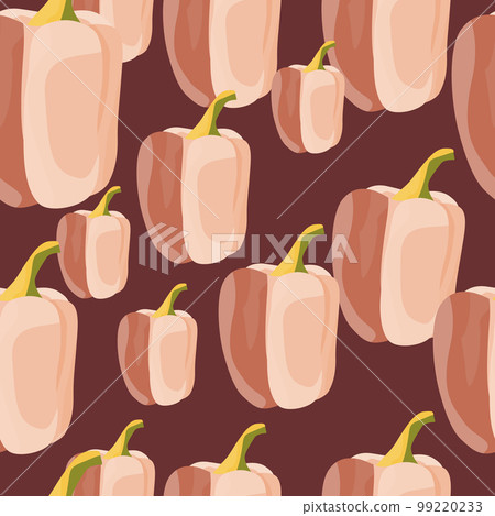 Simple bell pepper seamless pattern. Bulgarian pepper wallpaper. Simple bell pepper seamless pattern. Bulgarian pepper wallpaper. 99220233