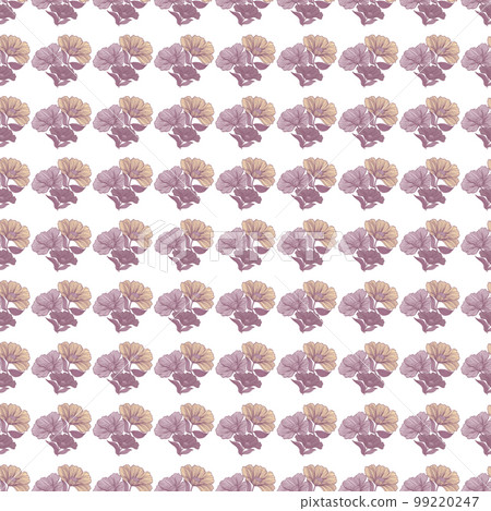 Abstract flower line seamless pattern. Delicate floral vintage outline endless background. Retro style. 99220247