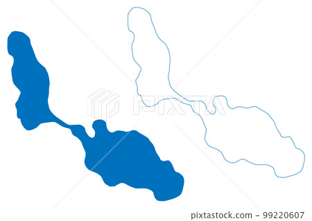Lake Cueifong (Taiwan, Republic of China, ROC) map vector illustration, scribble sketch map 99220607