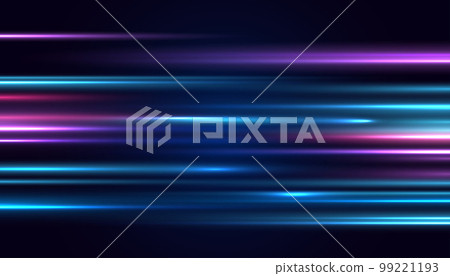 Modern abstract light trails at high speed movement. Colorful dynamic motion background. Movement futuristic technology pattern. Vector EPS10. 99221193