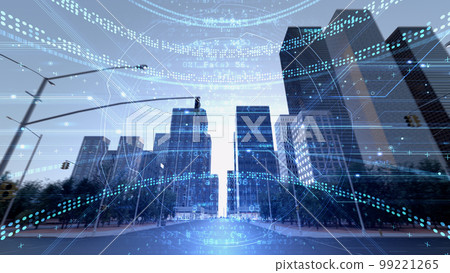 Smart City Digital Artificial Intelligence Urban City Network Technology Communication Background Back Smart City Digital Artificial Intelligence Urban City Network Technology Communication Background Back 99221265