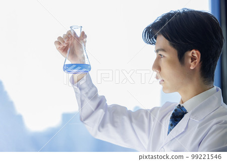 Research experiment male white coat 99221546