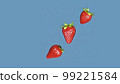 Strawberries with a light blue background 99221584