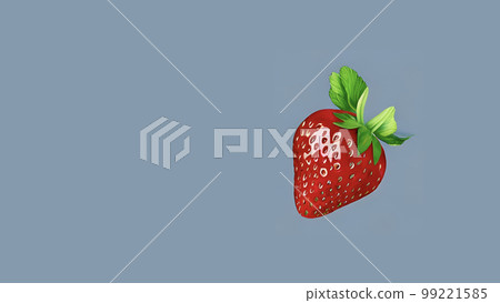 灰色背景的草莓 99221585