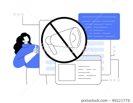 Fake news abstract concept vector illustration. 99221778