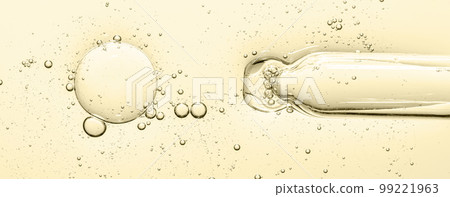 The texture of a facial serum or cosmetic gel. Close-up, macro photography The texture of a facial serum or cosmetic gel. Close-up, macro photography 99221963