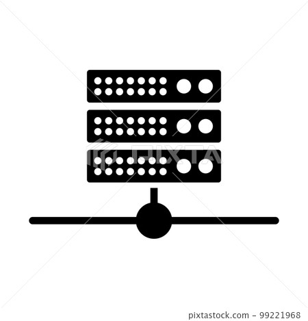 An icon of a server connected to the Internet. vector. An icon of a server connected to the Internet. vector. 99221968