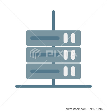 Network connected server icon. vector. 99221969