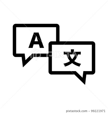 語言圖標。語言翻譯。向量。 99221971