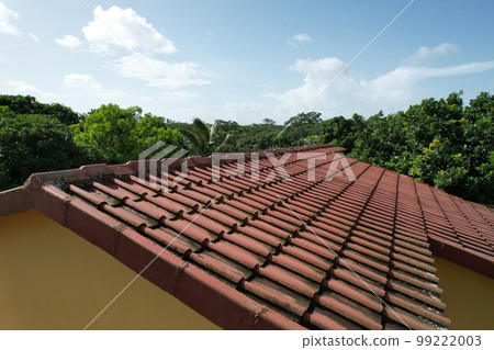 Close up of red clay house roof Close up of red clay house roof 99222003