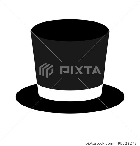 Top hat icon in flat design. gentleman. vector. 99222275