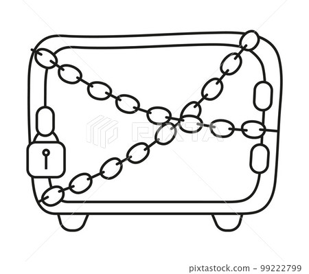 Closed money safe icon for logo, web, app, UI. Bankrupt, poverty, graph down symbol. Financial crisis icon set in line style. No money Closed money safe icon for logo, web, app, UI. Bankrupt, poverty, graph down symbol. Financial crisis icon set in line style. No money 99222799