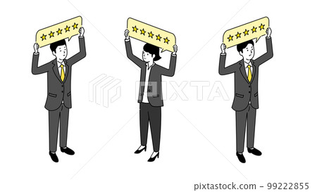 customer testimonial illustration, customer satisfaction image, vector 99222855