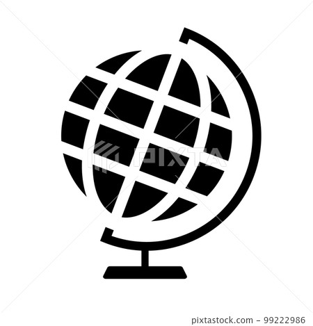 地球剪影圖標。向量。 99222986