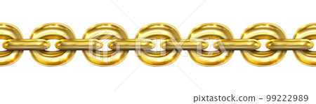 Seamless pattern golden chain. Realistic metal gold jewelry for brushes and design Background. Seamless pattern golden chain. Realistic metal gold jewelry for brushes and design Background. 99222989