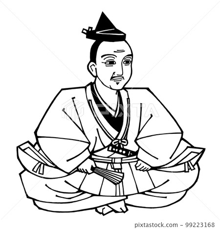 Sengoku warlord Ujiyasu Hojo (monochrome) 99223168