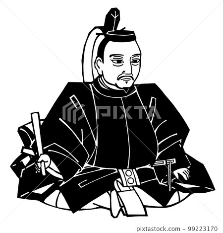 Sengoku warlord Ujimasa Hojo (monochrome) 99223170