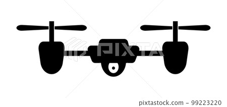 Drone silhouette icon. Reconnaissance aircraft. Drone. vector. 99223220