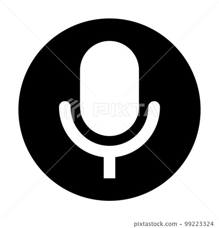 Voice button icon. microphone button. vector. Voice button icon. microphone button. vector. 99223324