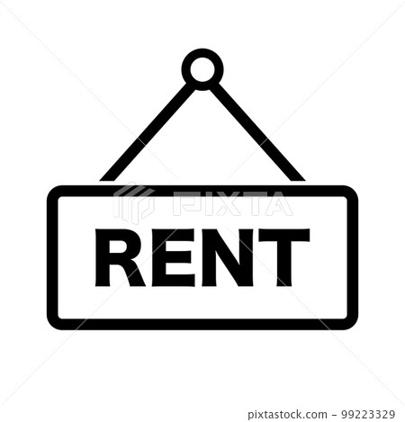 RENT tag icon. Looking for rental. vector. RENT tag icon. Looking for rental. vector. 99223329
