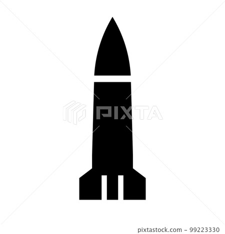 Launch rocket silhouette icon. vector. Launch rocket silhouette icon. vector. 99223330
