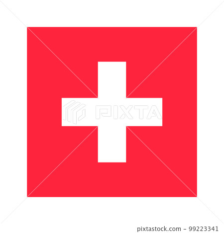 瑞士國旗。向量。 瑞士國旗。向量。 99223341