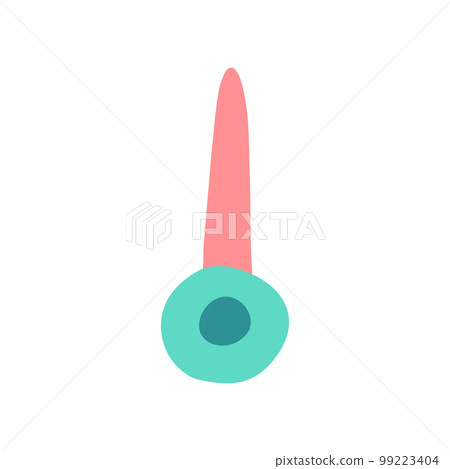 Cartoon Color Nail Polish Bottle Cosmetic Product Icon Flat Design Style Isolated on a White Background. Vector illustration 99223404