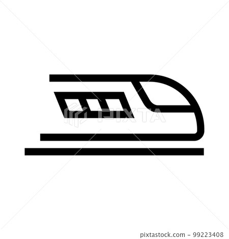 Simple bullet train icon. traffic. vector. 99223408
