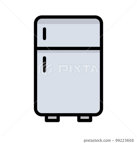 在平面設計中的冰箱圖標。家用電器。冰箱。向量。 在平面設計中的冰箱圖標。家用電器。冰箱。向量。 99223608