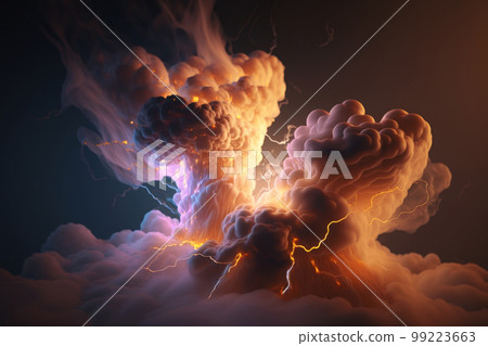 Abstract image of colorful clouds 99223663