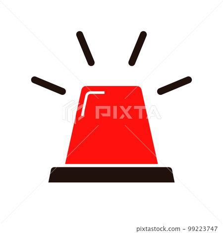Lighted red lamp icon. emergency lamp. vector. Lighted red lamp icon. emergency lamp. vector. 99223747