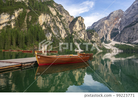 Great view of the Dolomites. Lago di Braies. Great view of the Dolomites. Lago di Braies. 99223771