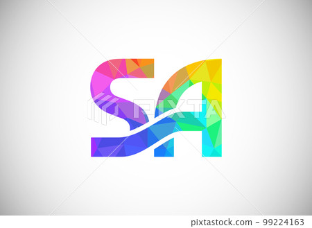 Initial Letter S A Low Poly Logo Design Vector Template. Graphic Alphabet Symbol For Corporate Business Identity Initial Letter S A Low Poly Logo Design Vector Template. Graphic Alphabet Symbol For Corporate Business Identity 99224163