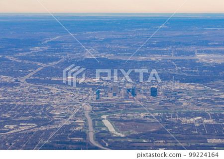 Aerial view of the Dallas city downtown cityscape Aerial view of the Dallas city downtown cityscape 99224164