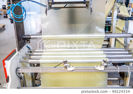 production of plastic bags in the factory 99224334