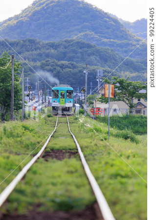 Local line in the countryside in early summer 99224405