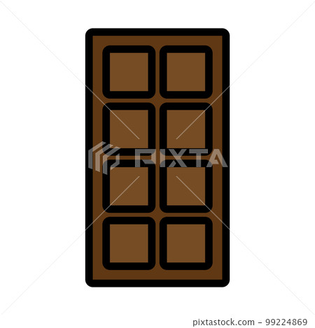 Chocolate icon line isolated on white background. Black flat thin icon on modern outline style. Linear symbol and editable stroke. Simple and pixel perfect stroke vector illustration Chocolate icon line isolated on white background. Black flat thin icon on modern outline style. Linear symbol and editable stroke. Simple and pixel perfect stroke vector illustration 99224869
