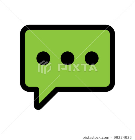 Chat bubble icon line isolated on white background. Black flat thin icon on modern outline style. Linear symbol and editable stroke. Simple and pixel perfect stroke vector illustration 99224923