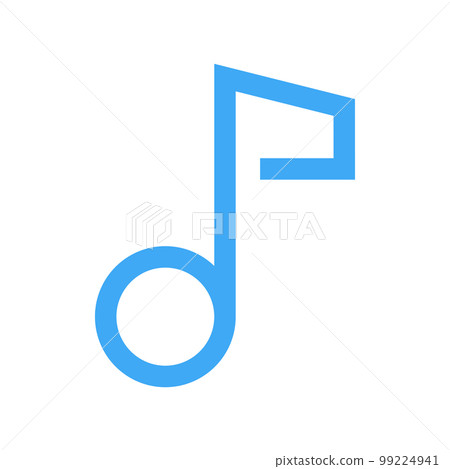 Music note icon line isolated on white background. Black flat thin icon on modern outline style. Linear symbol and editable stroke. Simple and pixel perfect stroke vector illustration. 99224941