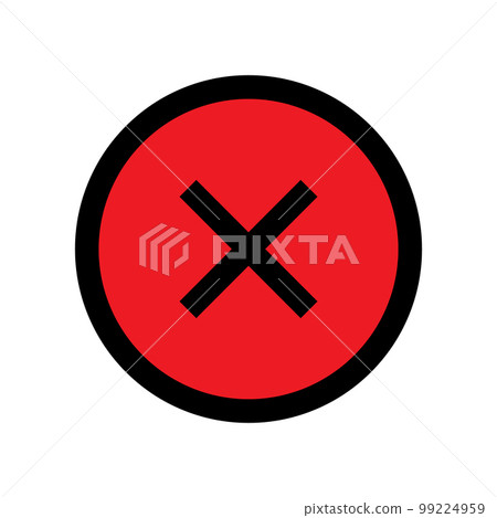 Access blocking icon line isolated on white background. Black flat thin icon on modern outline style. Linear symbol and editable stroke. Simple and pixel perfect stroke vector illustration. 99224959
