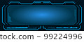 Holographic display with frames and interface. Science Fiction elements for the GUI, UI 99224996