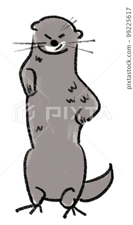 hand drawn illustration of otter hand drawn illustration of otter 99225617