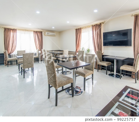 Restaurant interior in modern hotel 99225757