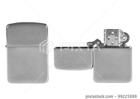 Two lighters isolated on a white background. Close-up Two lighters isolated on a white background. Close-up 99225899